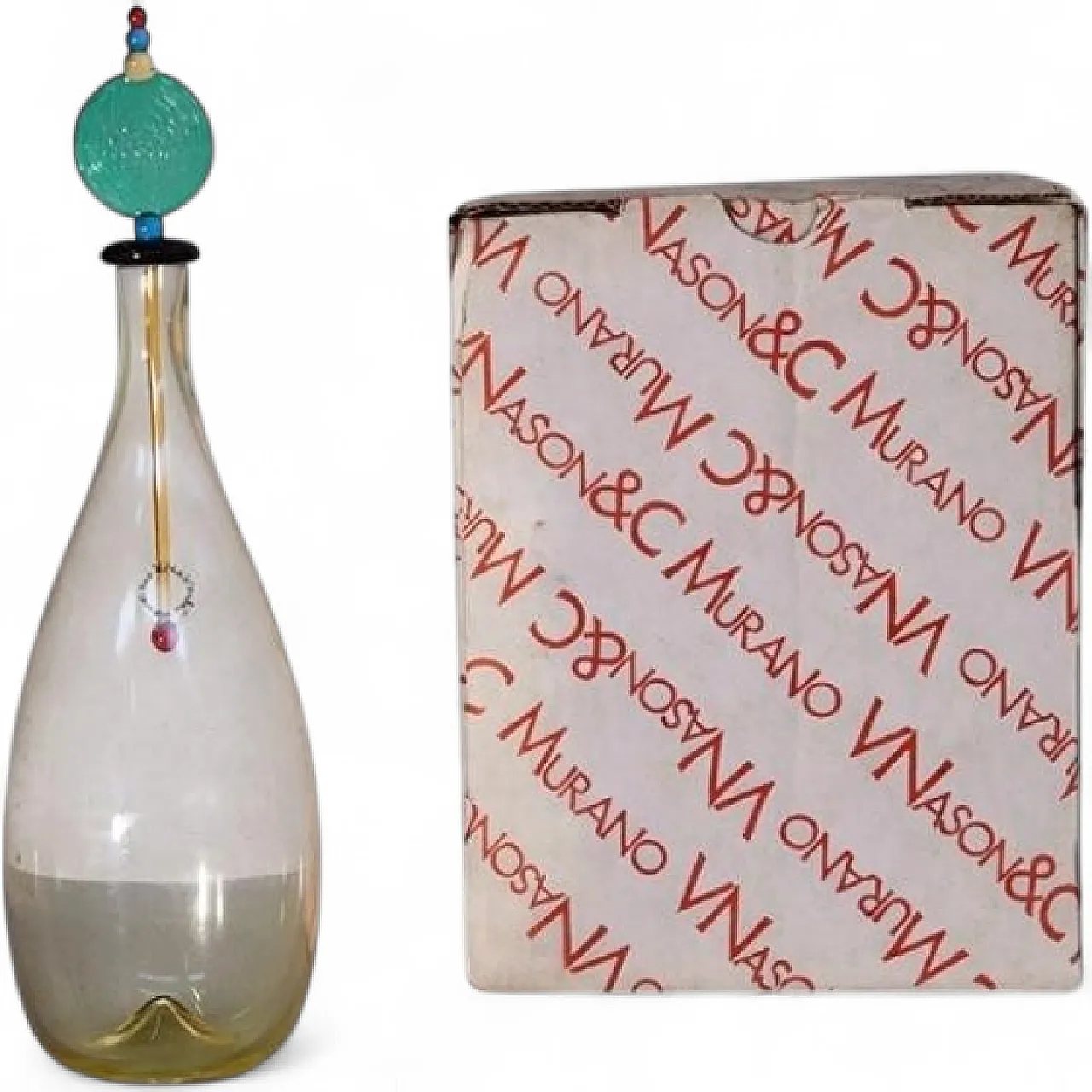 Artistic bottle in Murano glass by Carlo Nason, late 20th century 13