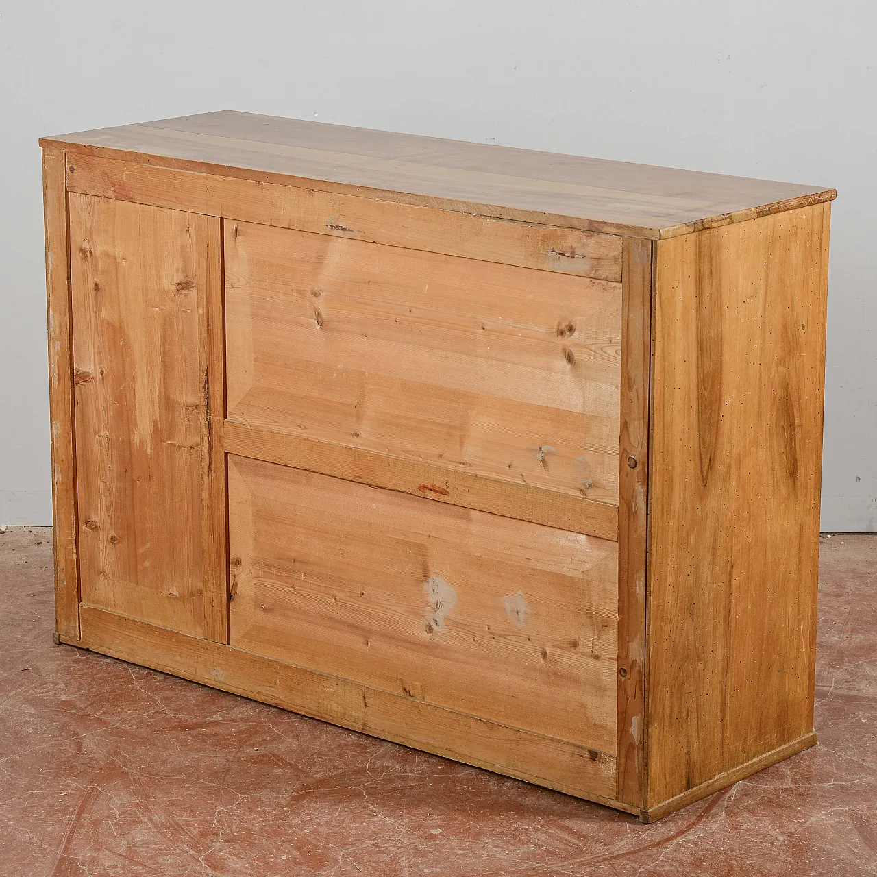 Credenza in legno e vetro con cassetti, '900 8