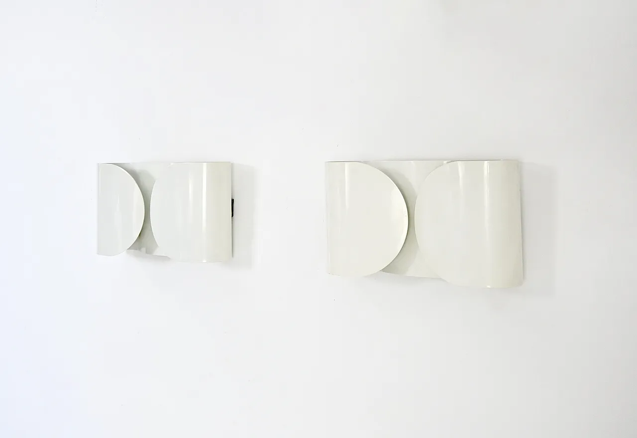 Coppia di Applique Foglio di Tobia & Afra Scarpa per Flos, anni '60 5