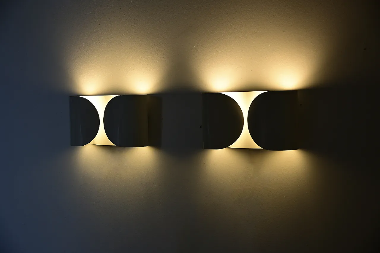 Coppia di Applique Foglio di Tobia & Afra Scarpa per Flos, anni '60 6