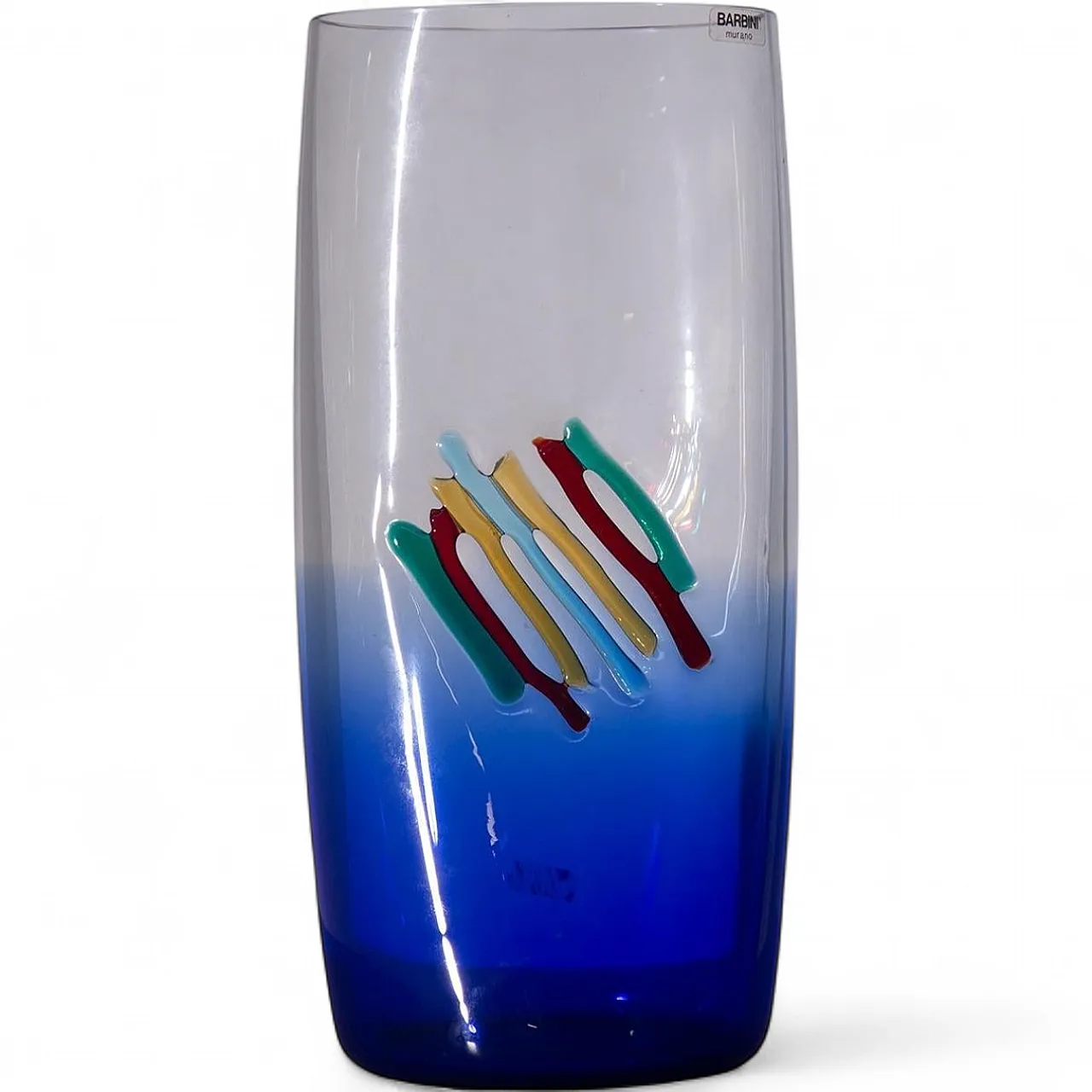 Blue Murano vase by Alfredo Barbini, late 20th century 11