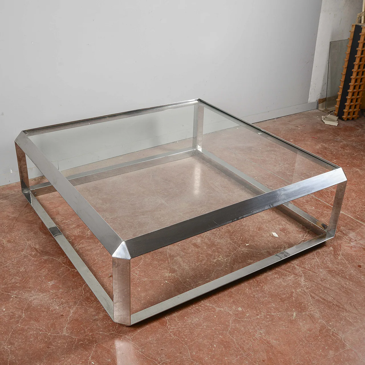 Tavolo da salotto di Alberto Rosselli per Saporiti, anni '70 4