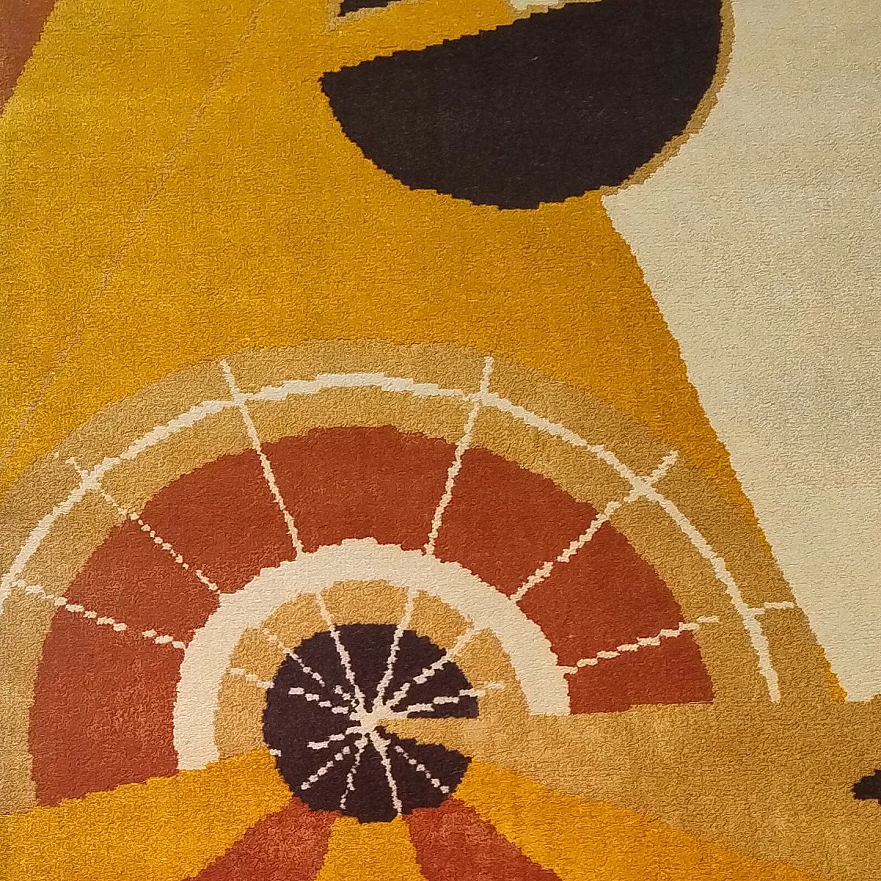 Constructivist mechanical futuristic rug, 1950s 4
