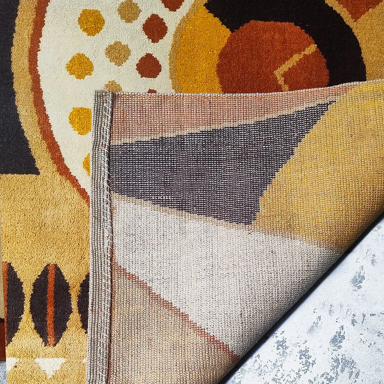 Constructivist mechanical futuristic rug, 1950s 9