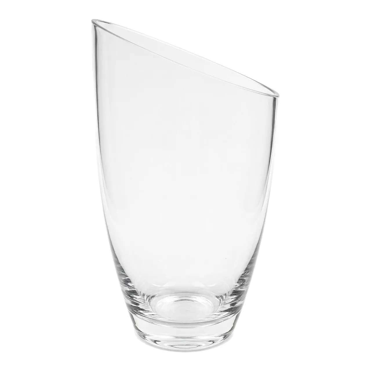 Italian glass vase with oblique rim, 2000s 1