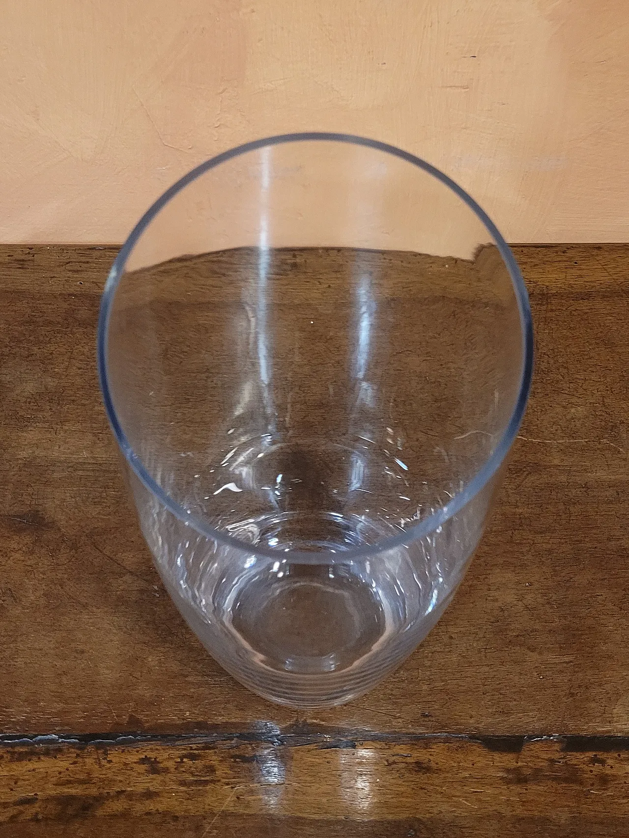 Italian glass vase with oblique rim, 2000s 6