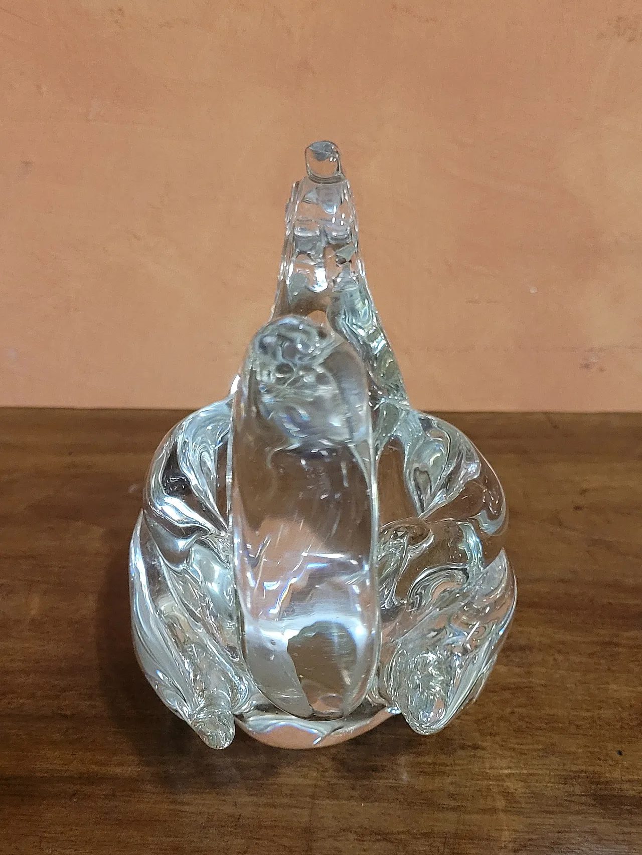 Glass bowl in the shape of a chicken, Murano 5