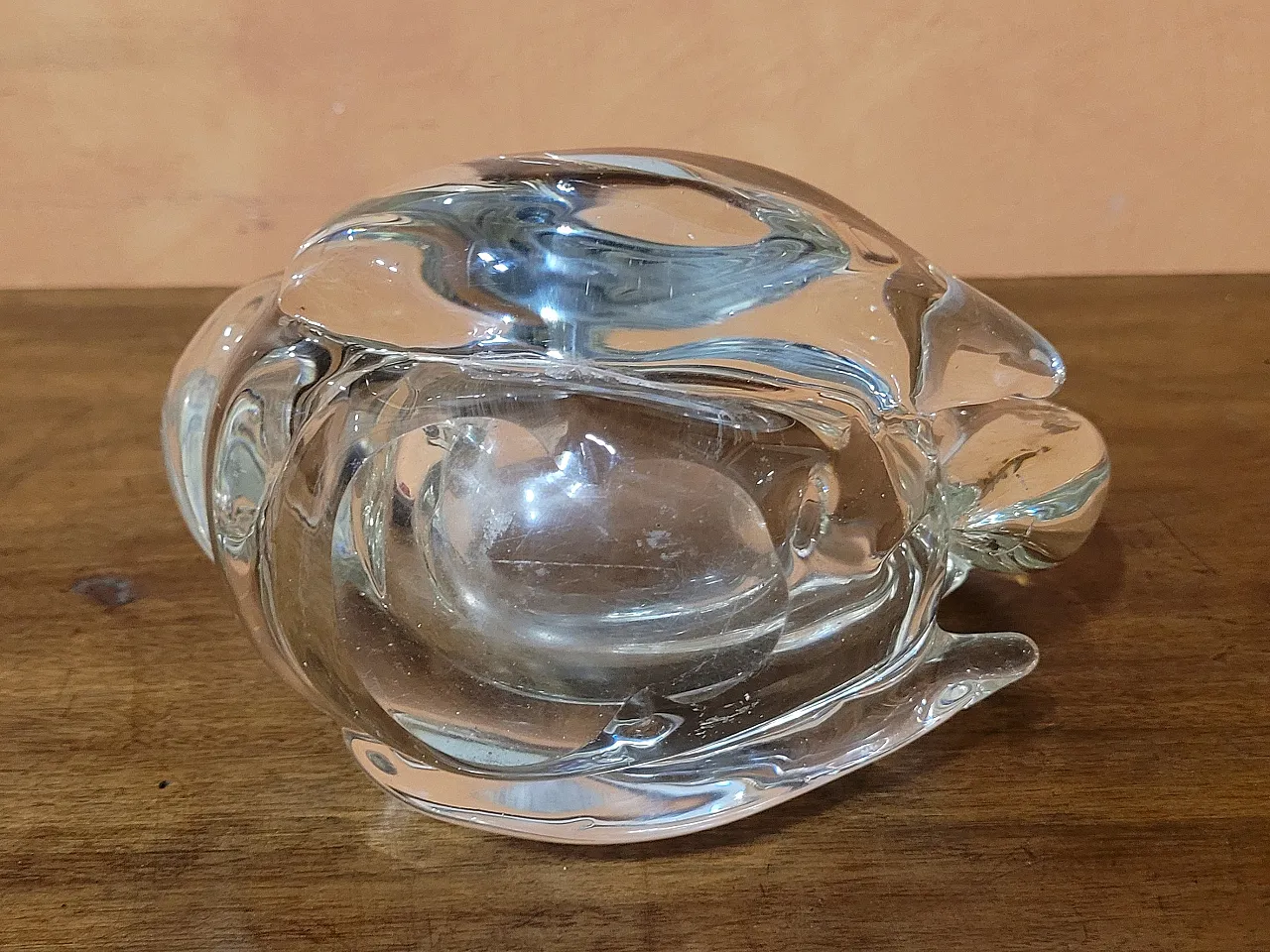Glass bowl in the shape of a chicken, Murano 7
