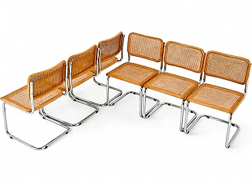 6 Sedie da pranzo stile B32 di Marcel Breuer, 80s