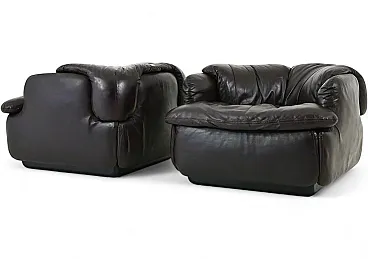 Sedie Confidential di Alberto Rosselli per Saporiti Italia, anni '70