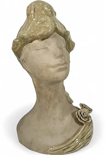 Female terracotta bust, early 20th century