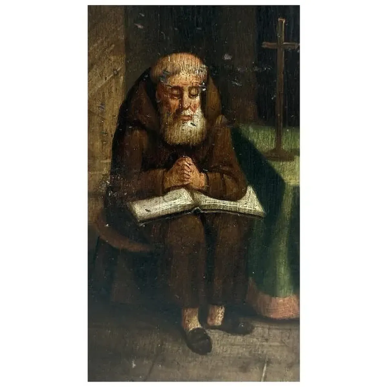 Friar in Meditation, Flemish master, 19th century 2