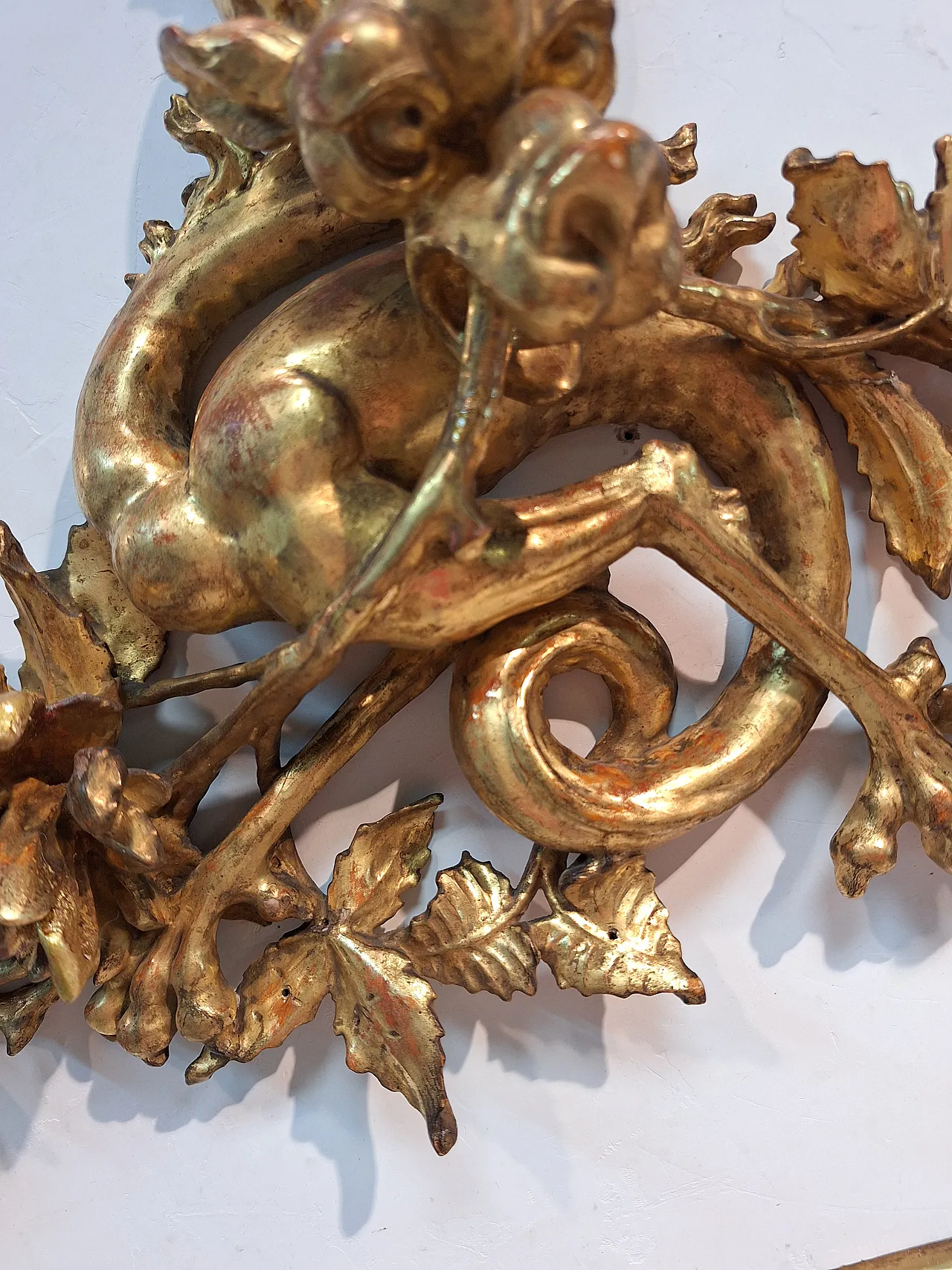 Gilded wooden dragon-shaped cymatium sculpture, late 19th century 14