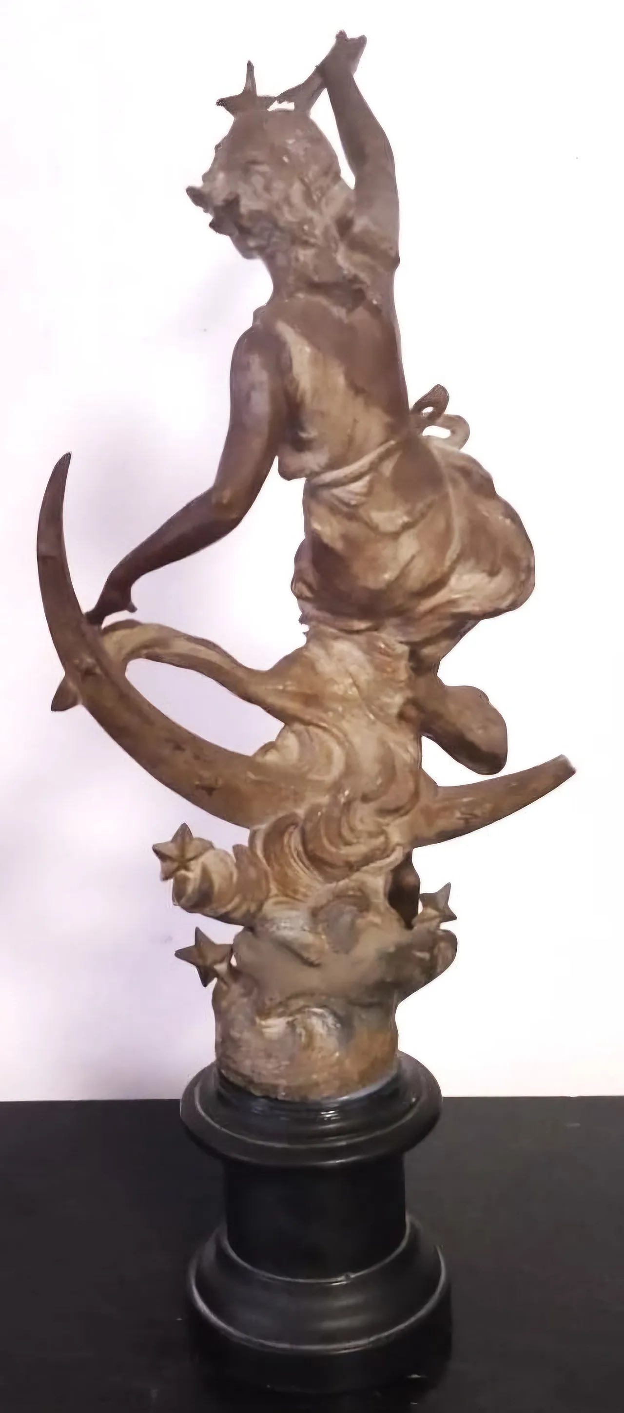 French Bronze La Nuit Celestial Sculpture, 19th Century 2