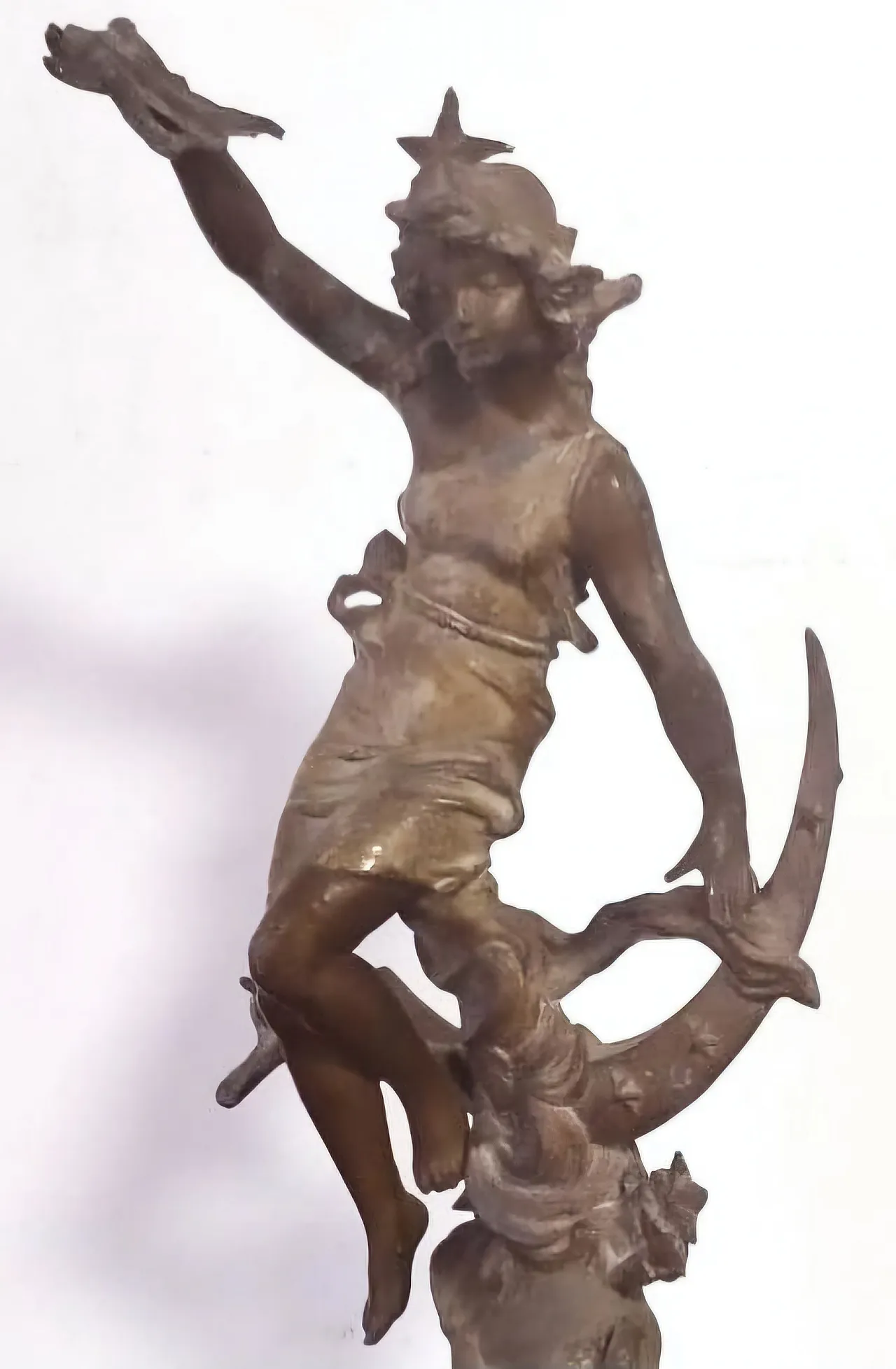 French Bronze La Nuit Celestial Sculpture, 19th Century 3