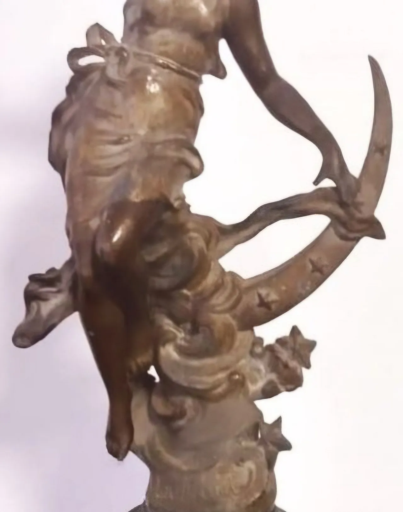 French Bronze La Nuit Celestial Sculpture, 19th Century 4