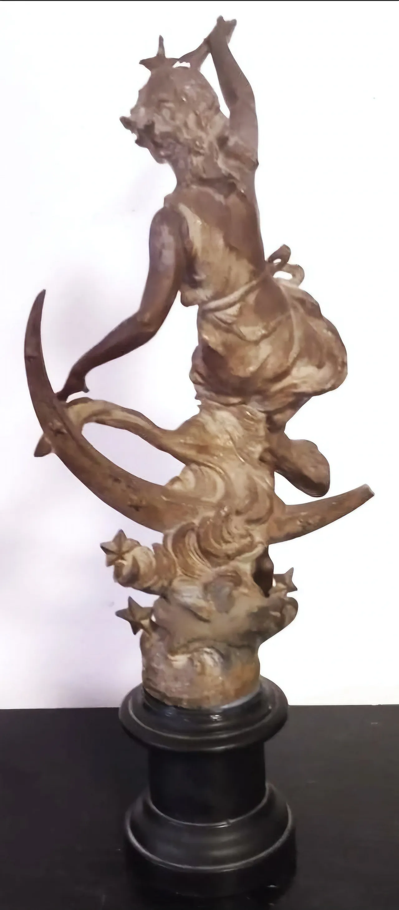 French Bronze La Nuit Celestial Sculpture, 19th Century 5