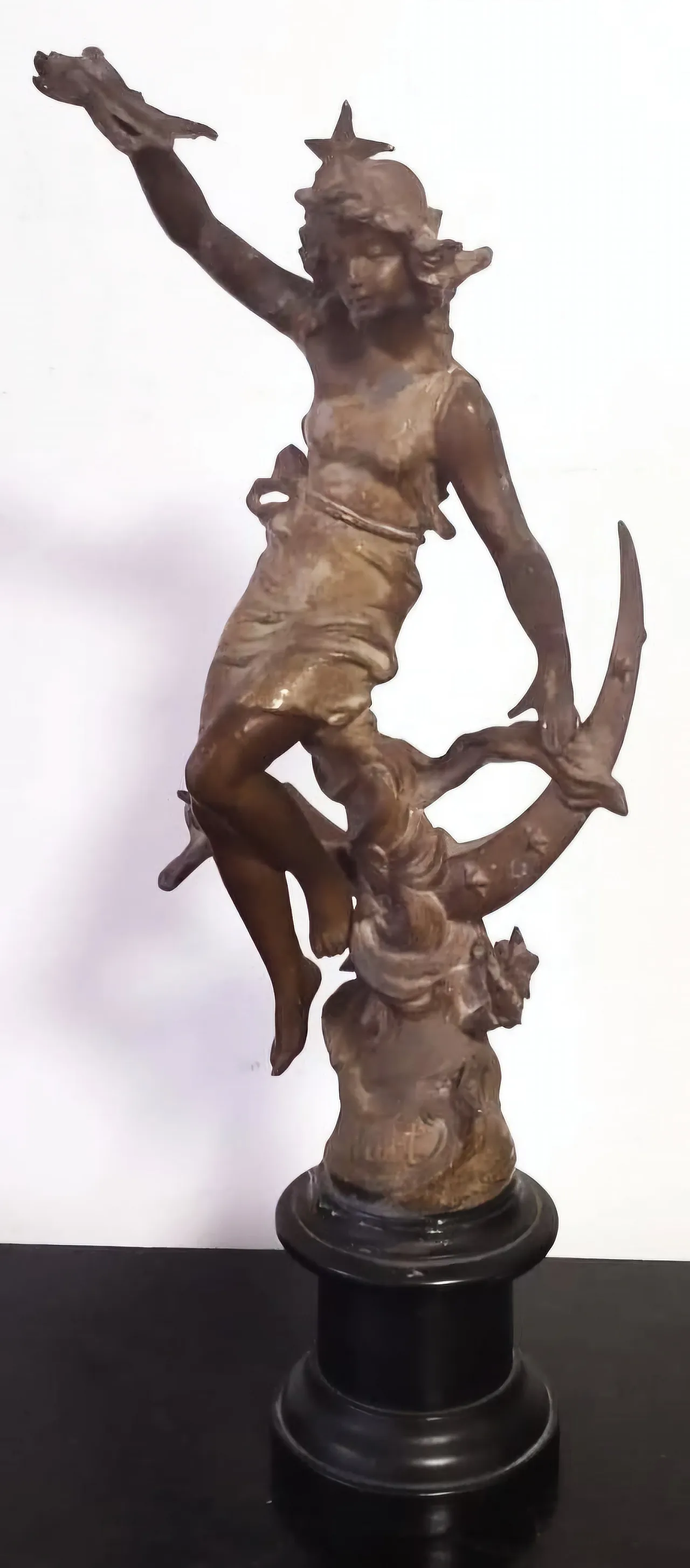 French Bronze La Nuit Celestial Sculpture, 19th Century 7