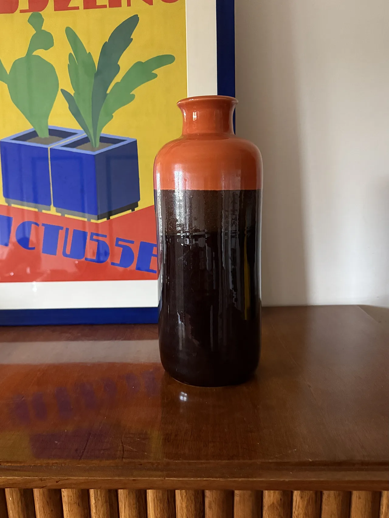 Midcentury ceramic vase, Aldo Londi, Bitossi 1970 2