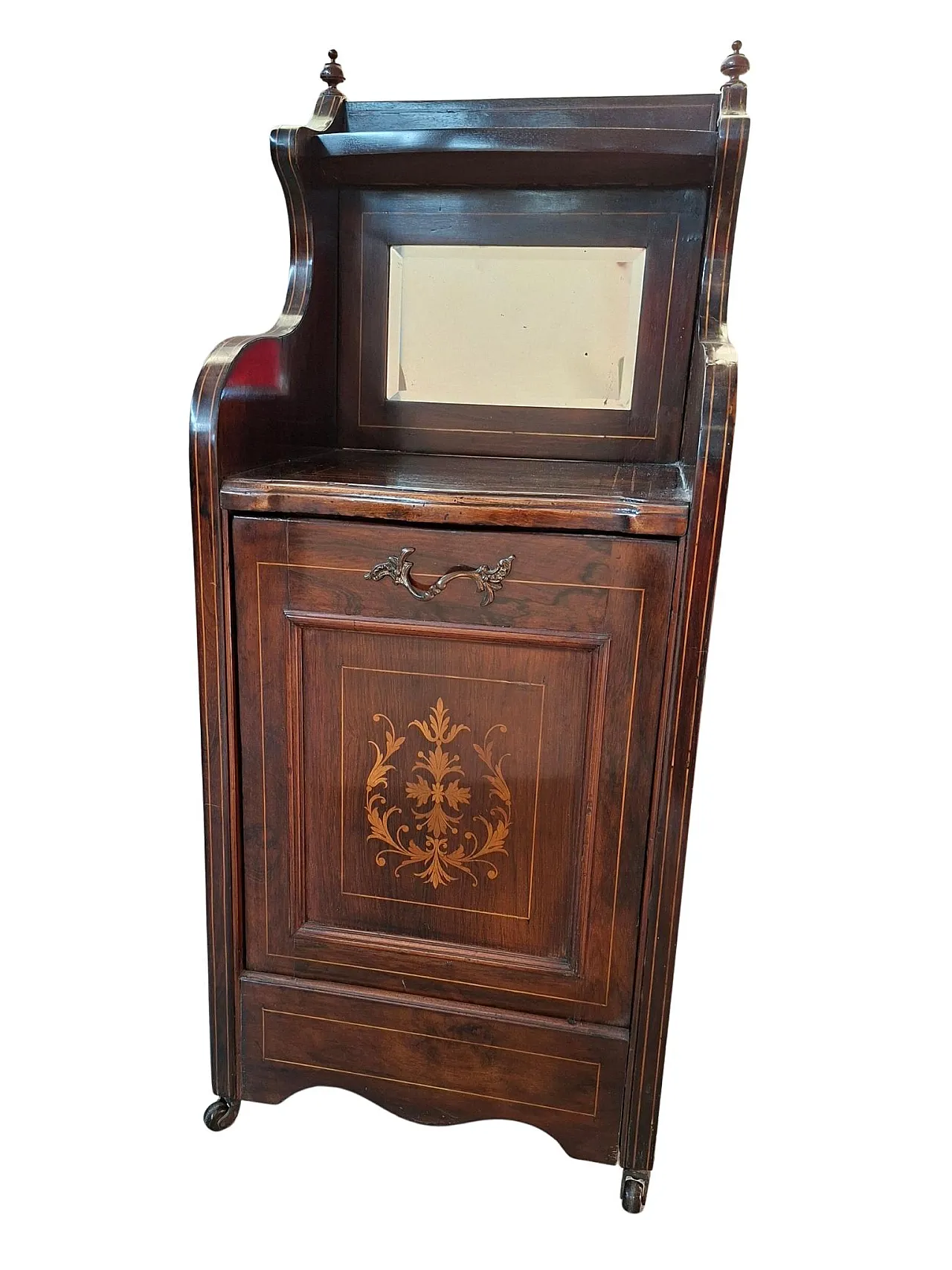 Charcoal cabinet with wood with mirror, '800 3