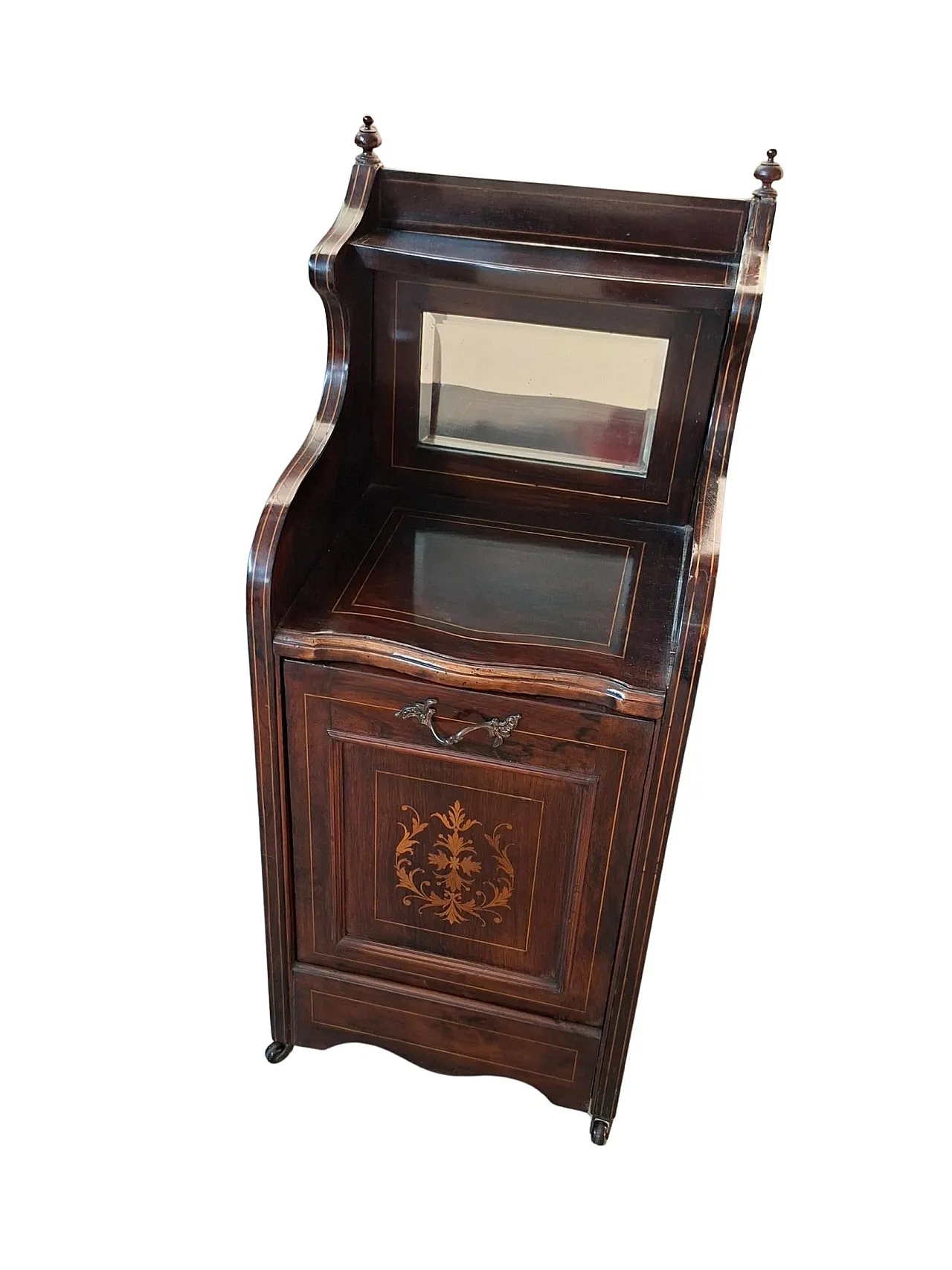 Charcoal cabinet with wood with mirror, '800 4
