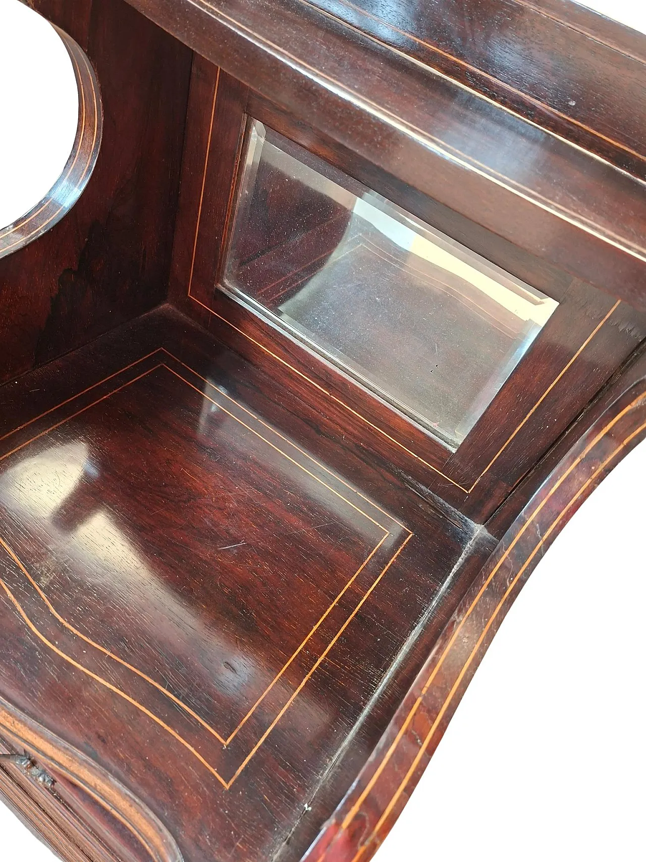 Charcoal cabinet with wood with mirror, '800 7