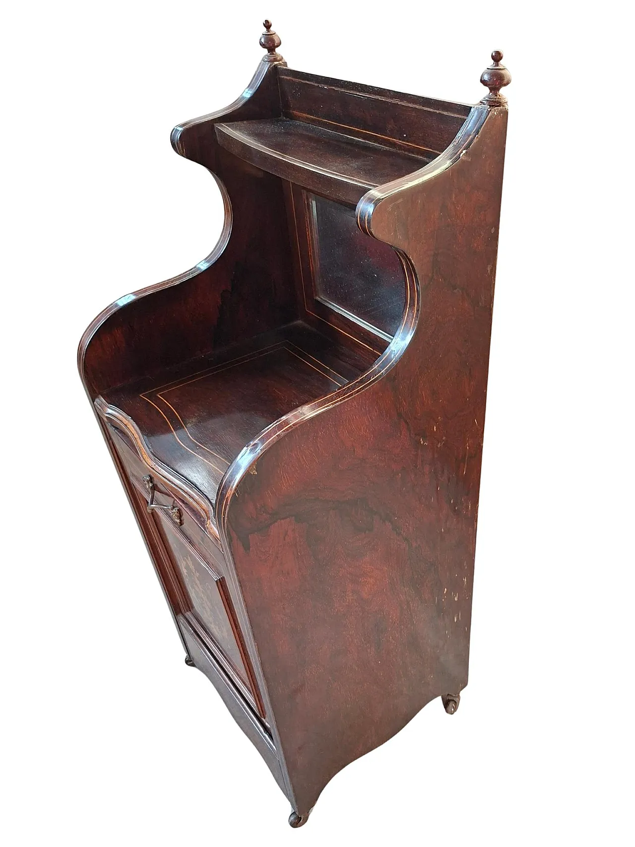 Charcoal cabinet with wood with mirror, '800 11