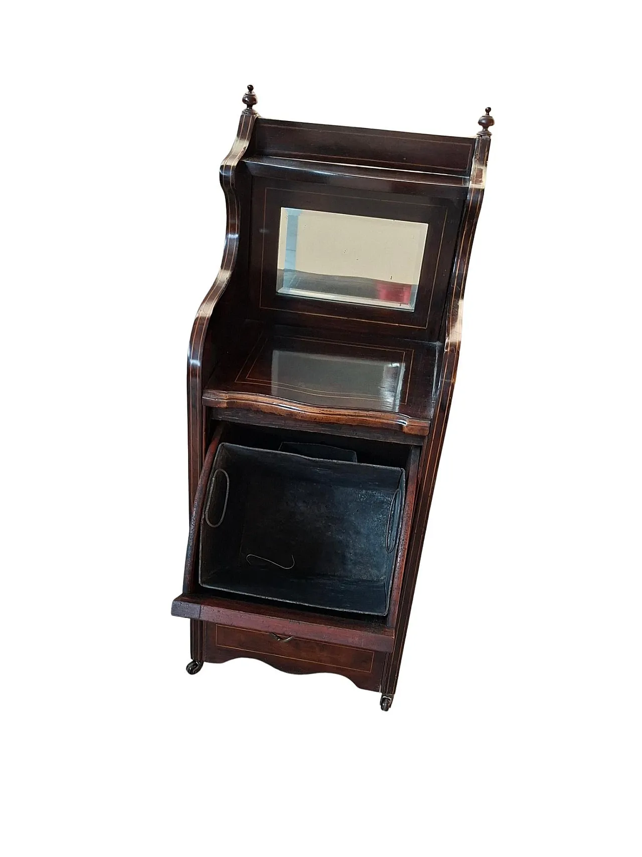 Charcoal cabinet with wood with mirror, '800 12