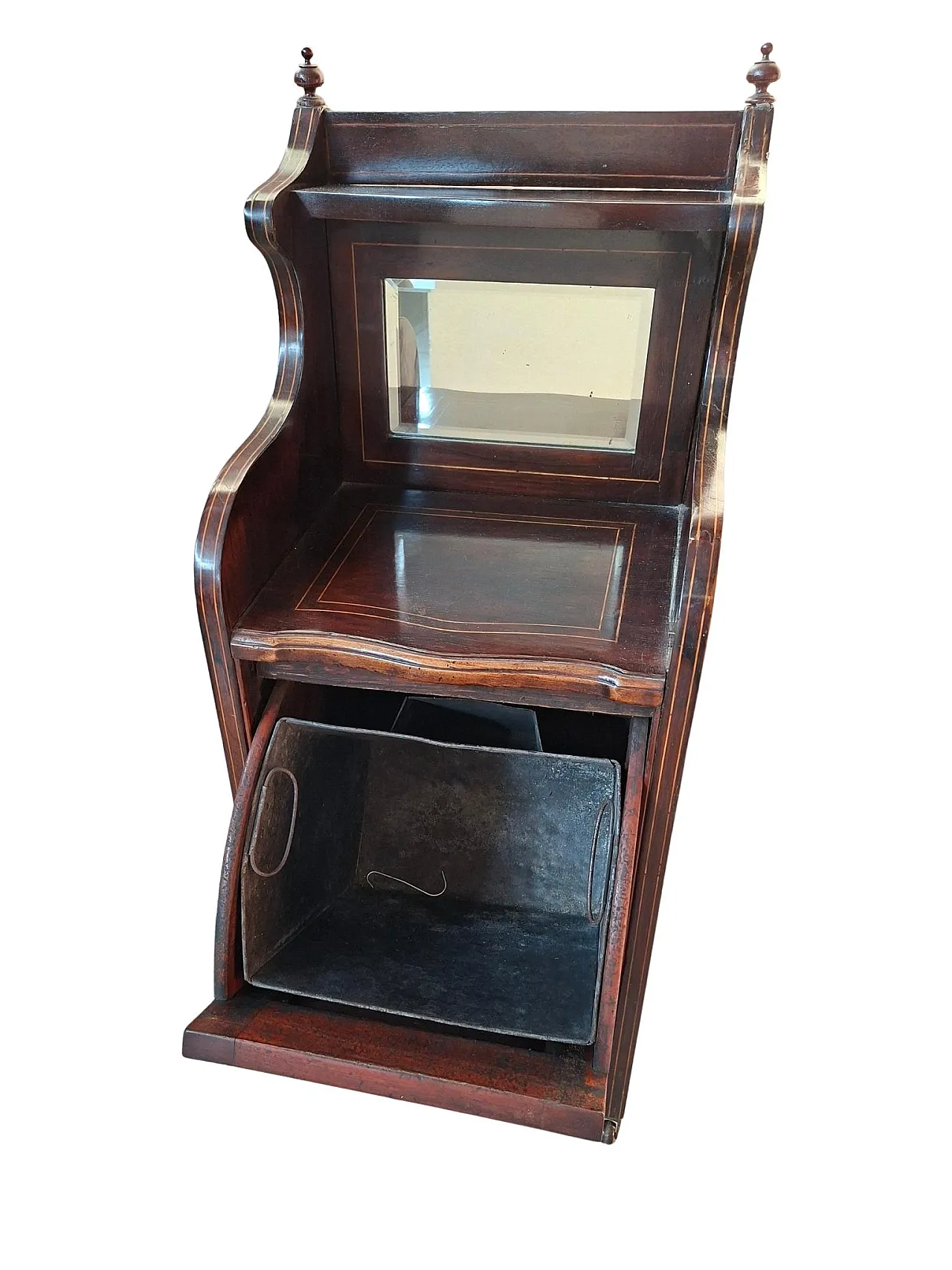 Charcoal cabinet with wood with mirror, '800 13