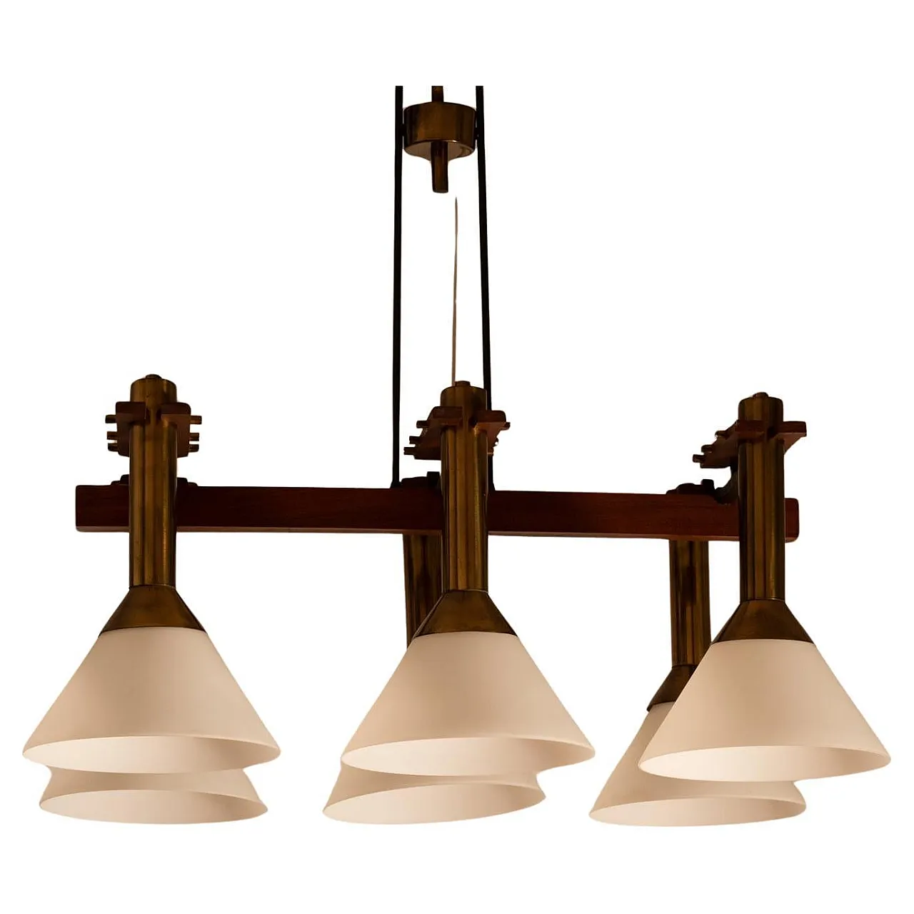 Six-light pendant lamp, 1960s 1