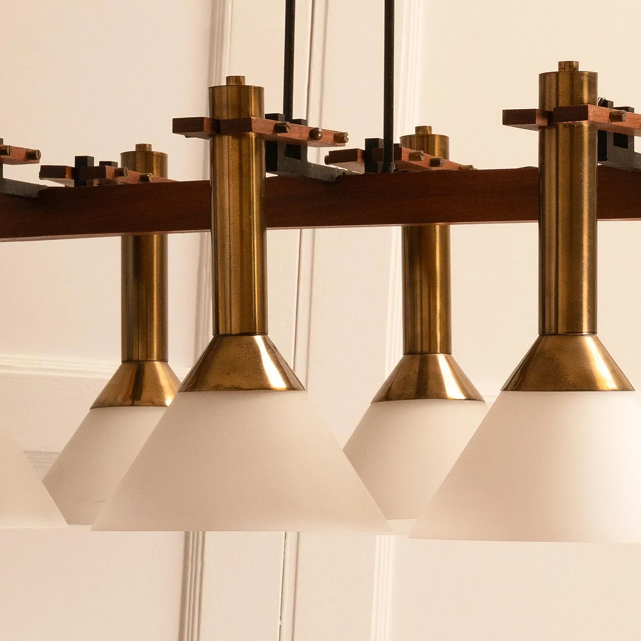 Six-light pendant lamp, 1960s 9