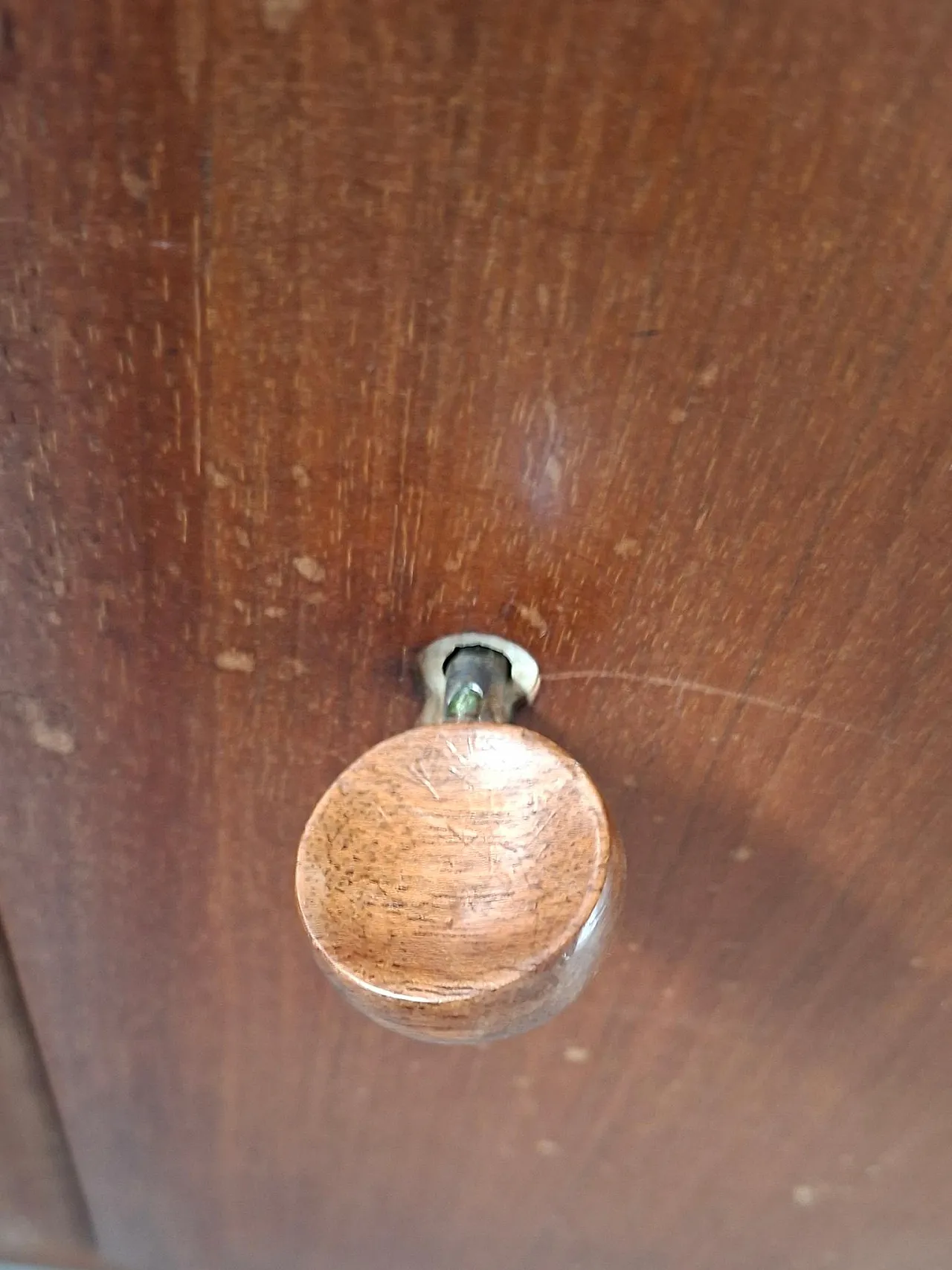 Wooden drop-leaf writing desk secretaire, 1960s 8