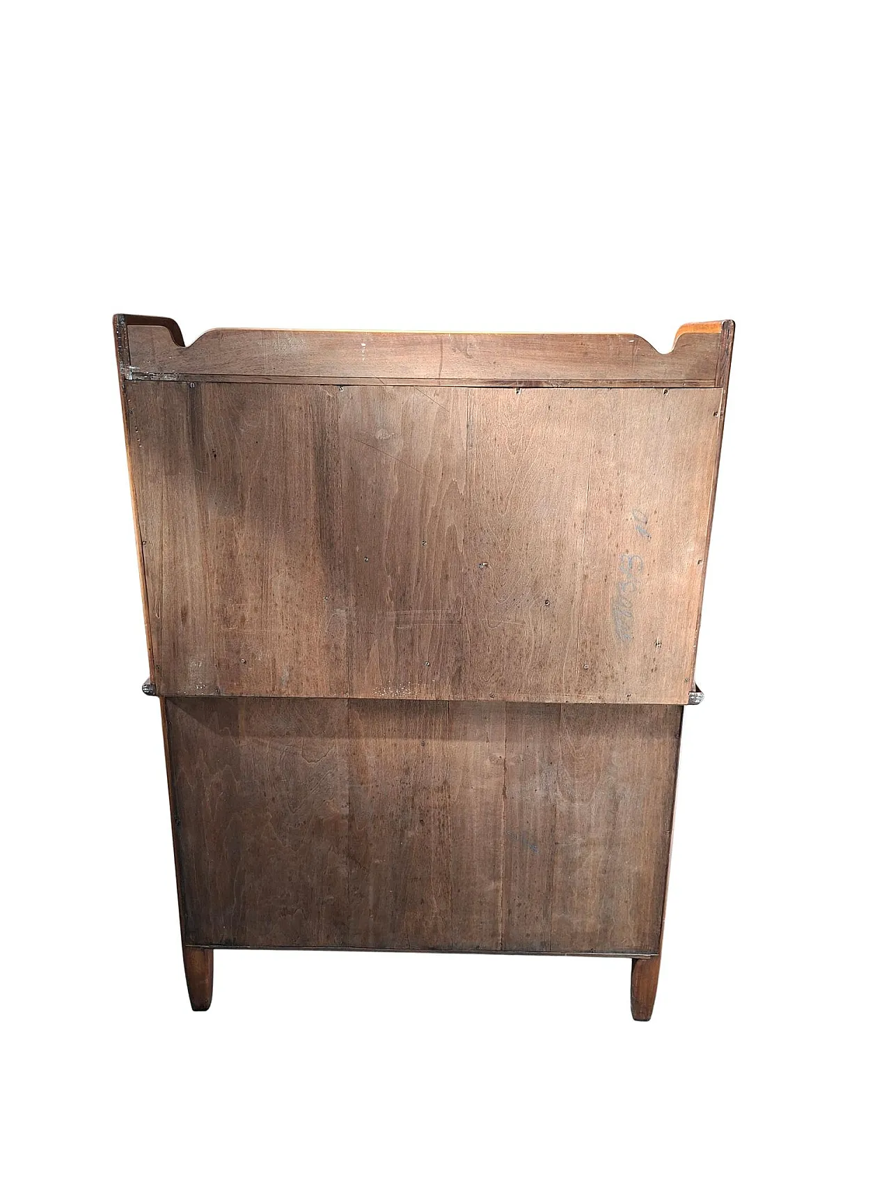 Wooden drop-leaf writing desk secretaire, 1960s 18