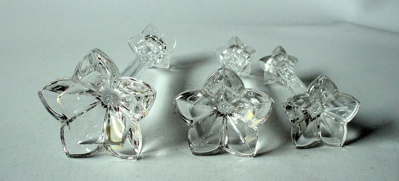 3 Portacandele in vetro cristallo al piombo di Nachtmann, anni '70 6