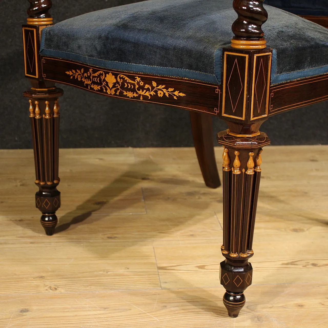 Pair of French Charles X armchairs, 19th century 5
