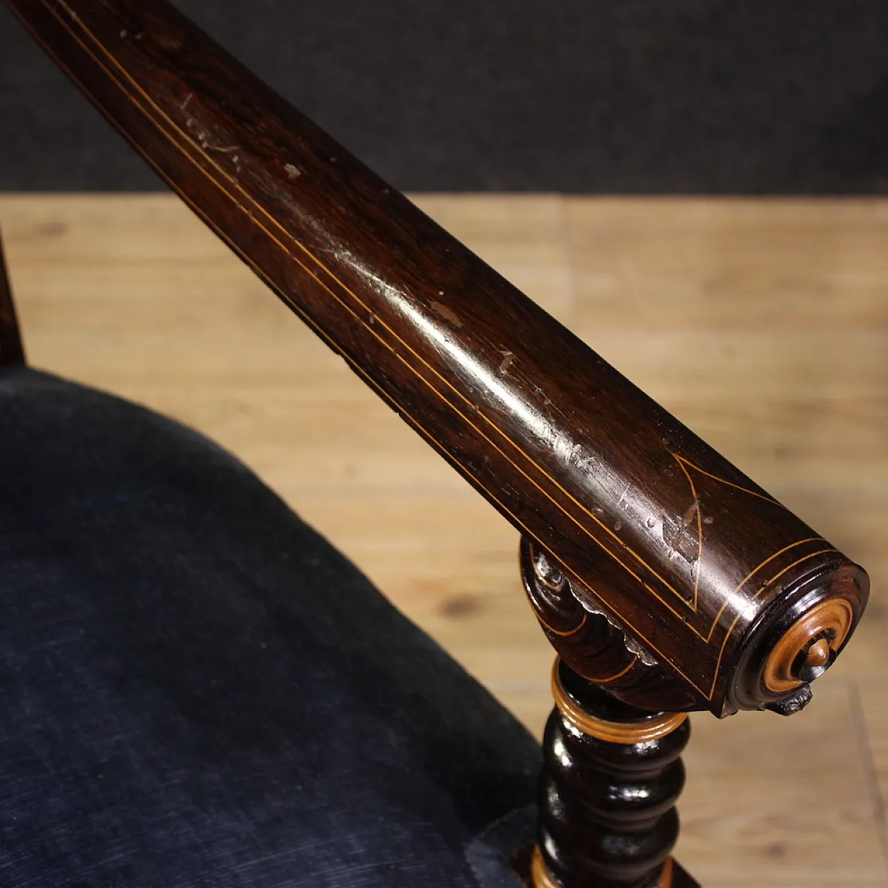 Pair of French Charles X armchairs, 19th century 14