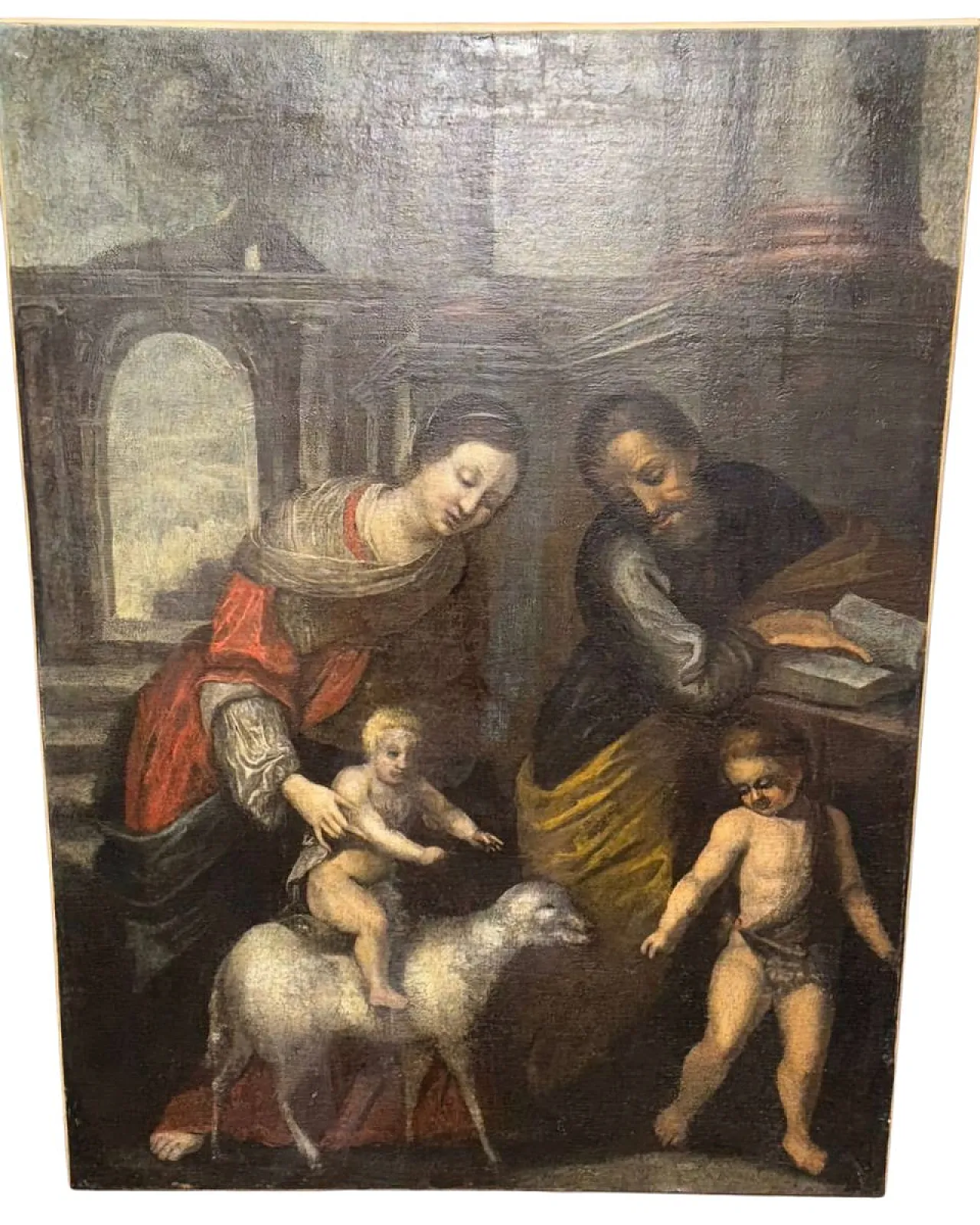 Holy Family with Lamb, Oil on canvas, Late 17th century 1