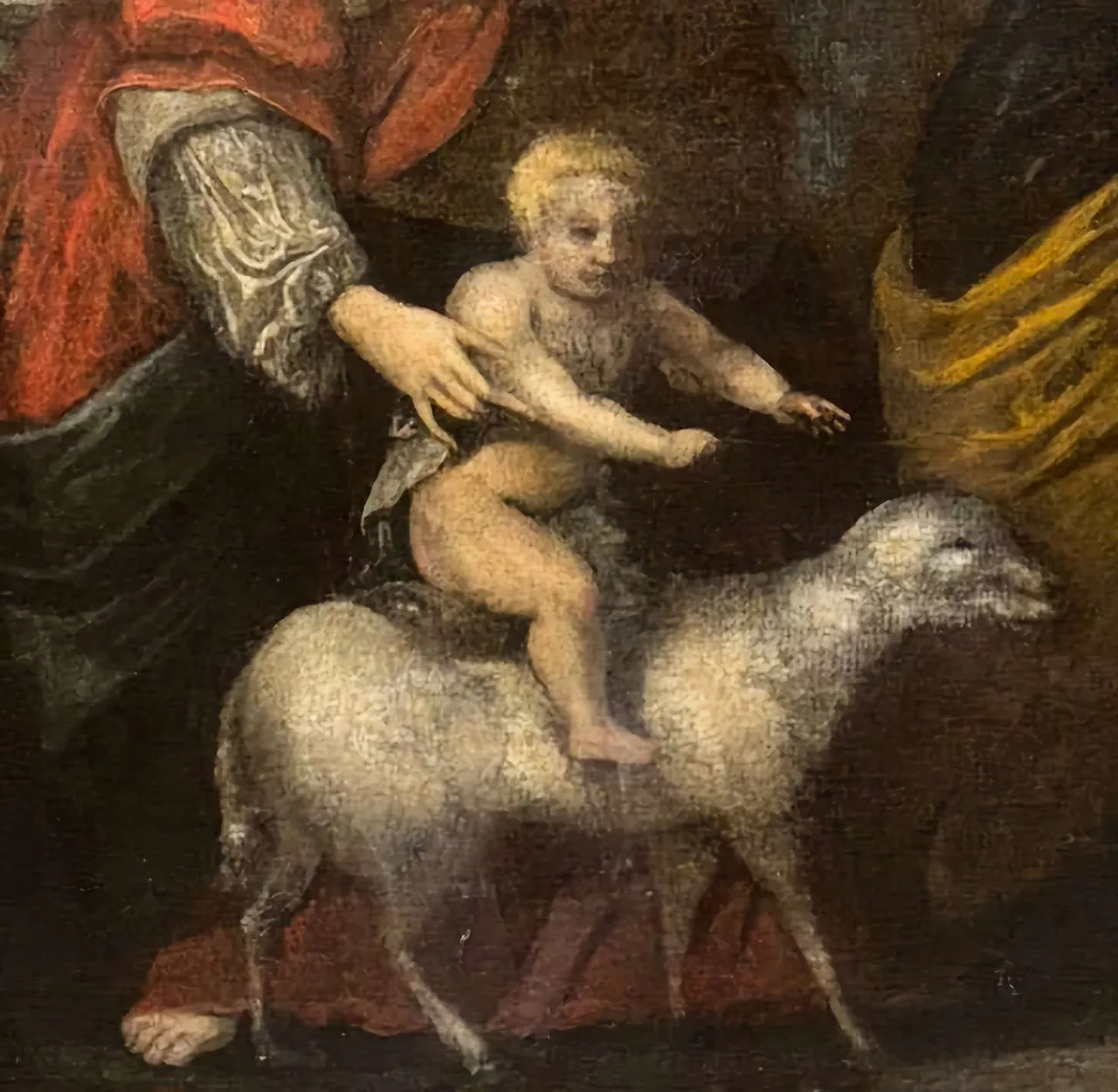Holy Family with Lamb, Oil on canvas, Late 17th century 2