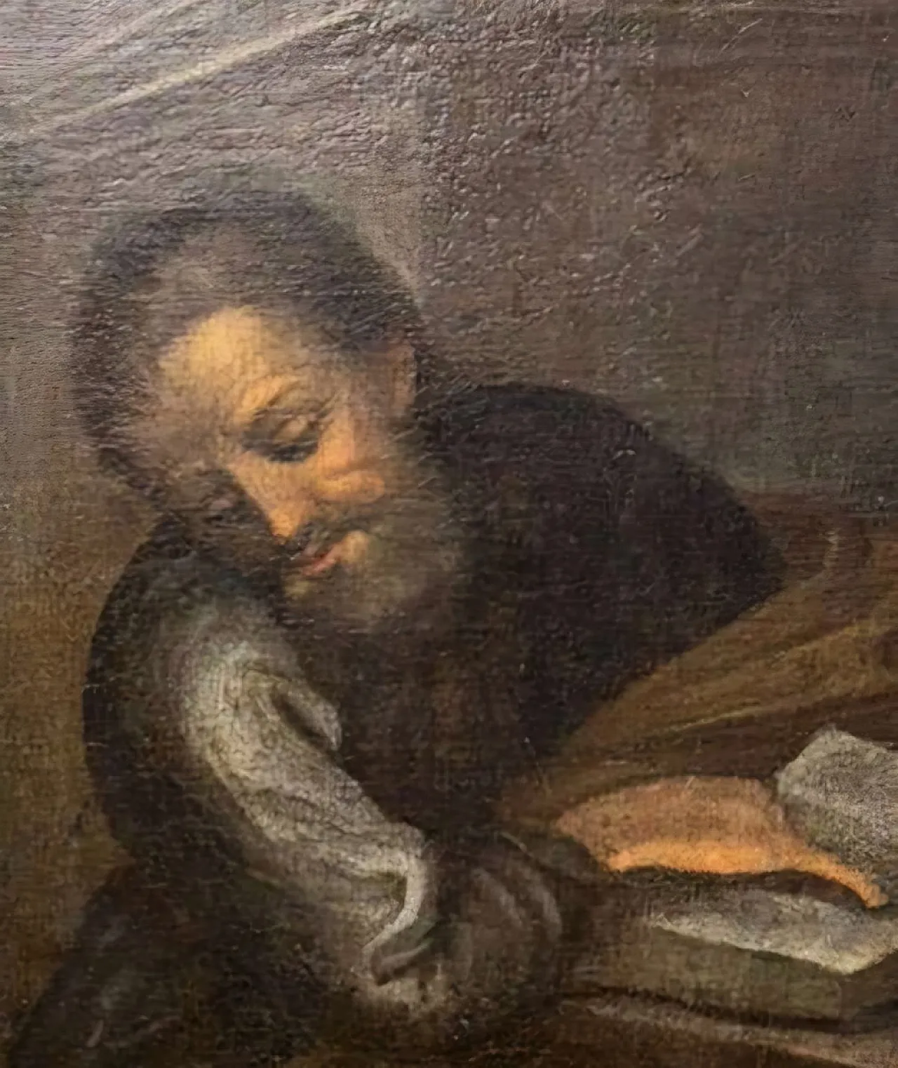 Holy Family with Lamb, Oil on canvas, Late 17th century 4