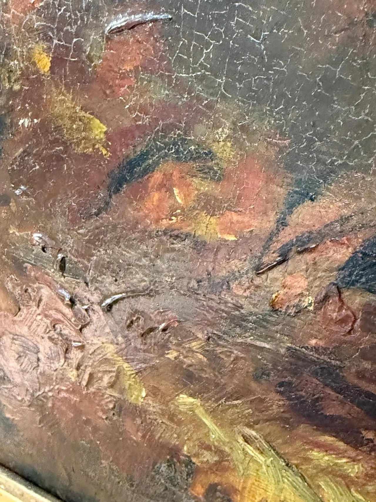 Romantic Ladies in a Lush Garden, signed oil painting, 19th Century 9