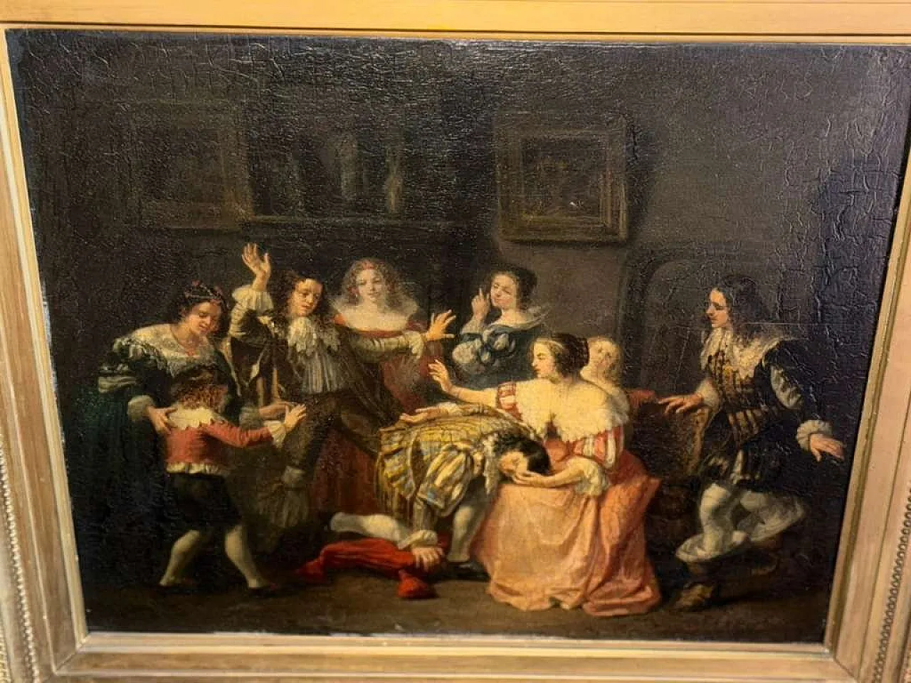 Adolphe François Monfallet, Genre scene, Oil on canvas, 19th Century 3