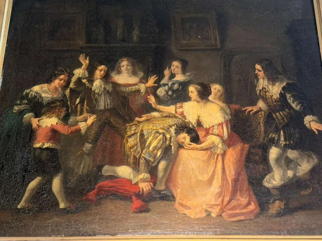 Adolphe François Monfallet, Genre scene, Oil on canvas, 19th Century 4