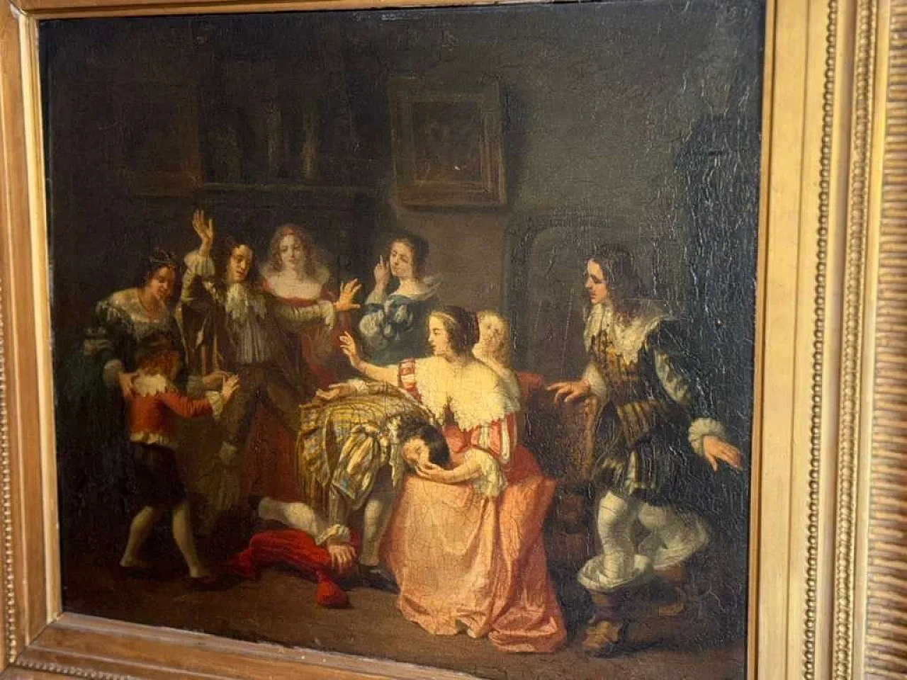 Adolphe François Monfallet, Genre scene, Oil on canvas, 19th Century 5