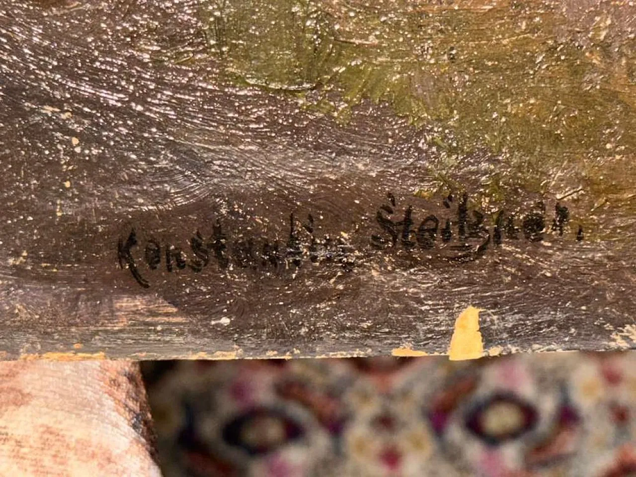 Landscape with mills, Signed Konstantin Stoitzner, Late 19th century 3