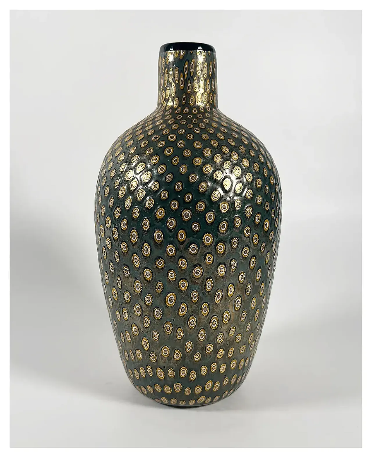 Murrine Peacock Eyes Vase by Adriano Dalla Valentina, 20th century 1