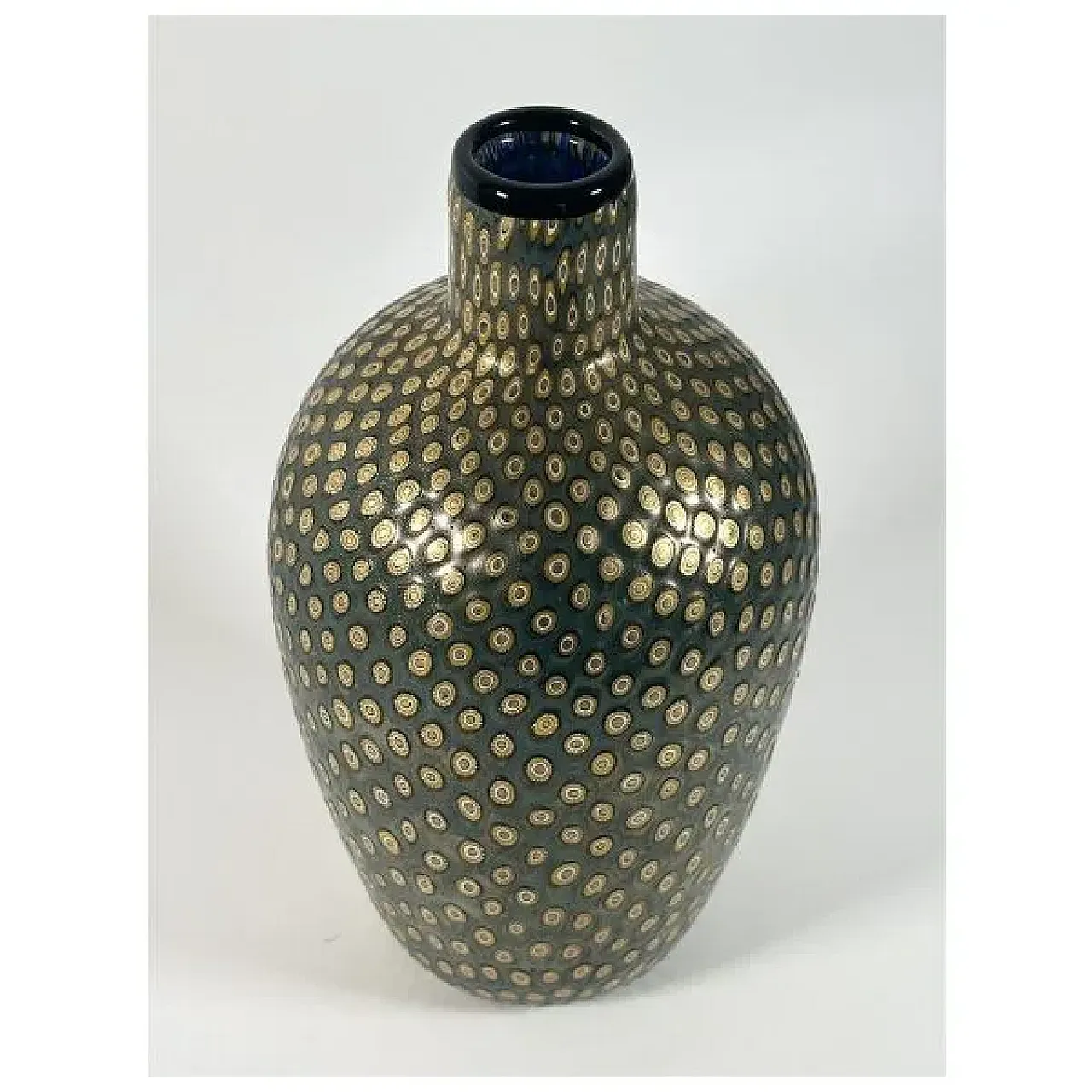 Murrine Peacock Eyes Vase by Adriano Dalla Valentina, 20th century 3