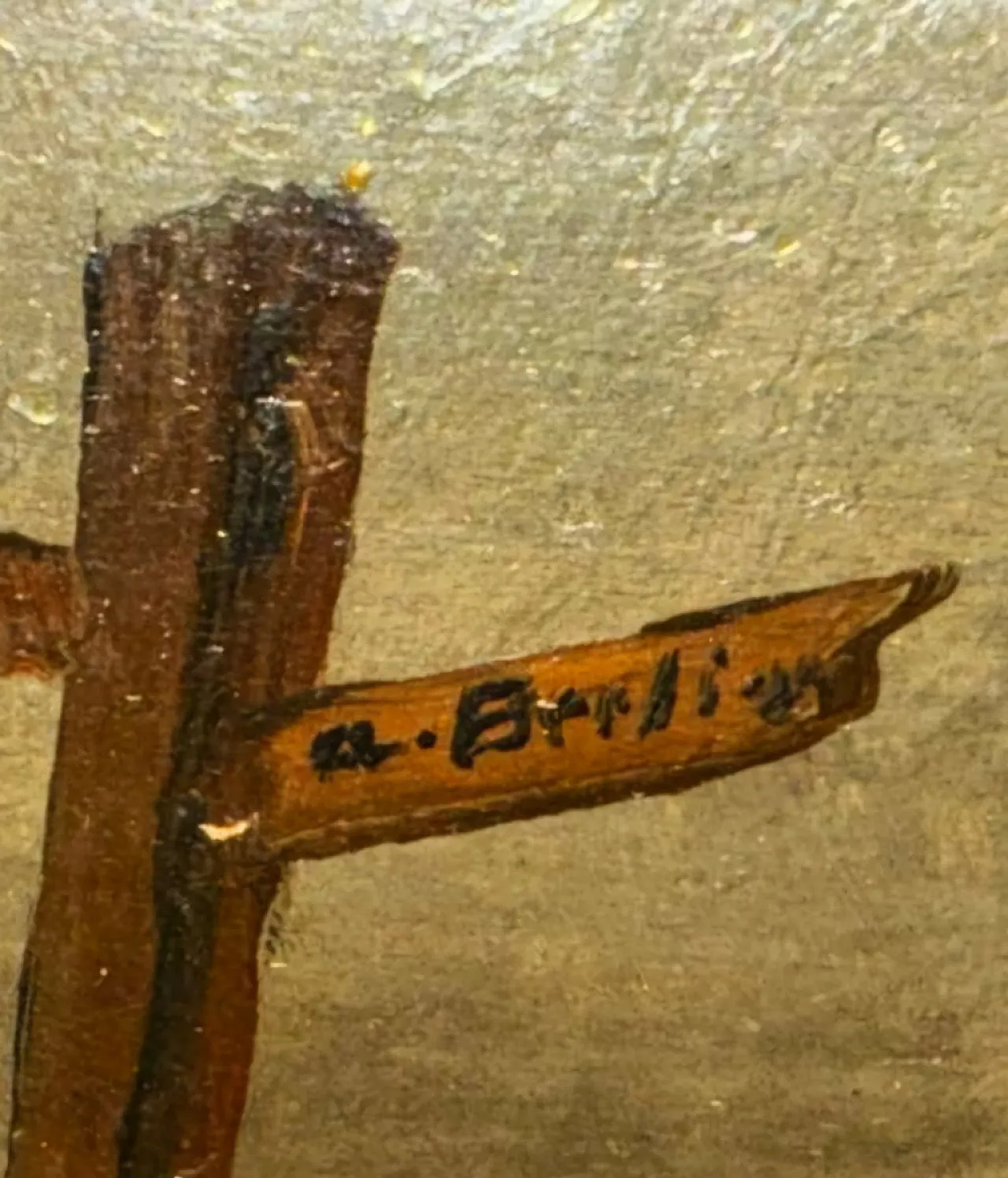 Soldiers in a winter scene, signed oil on wood, 19th century 4