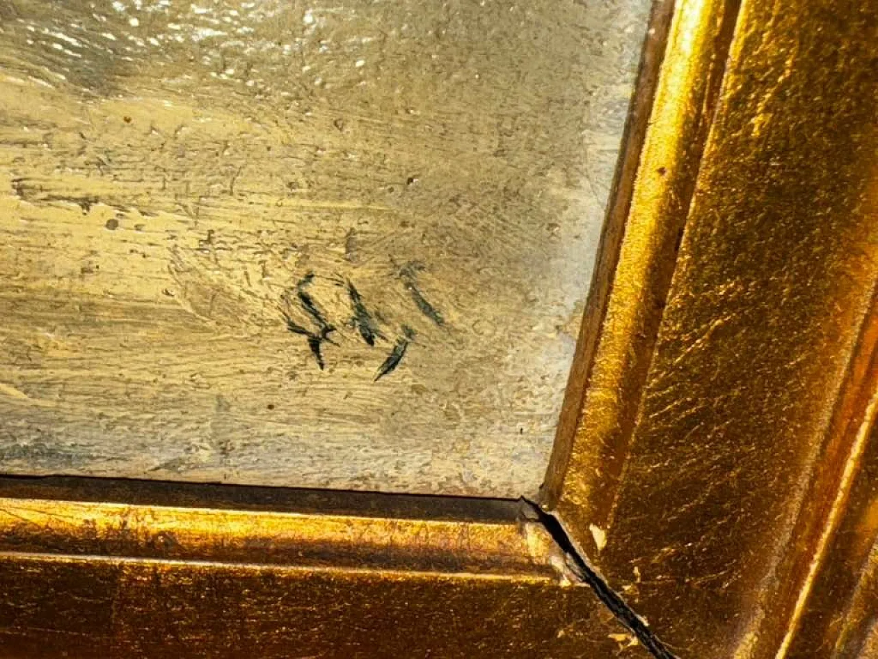 Soldiers in a winter scene, signed oil on wood, 19th century 5