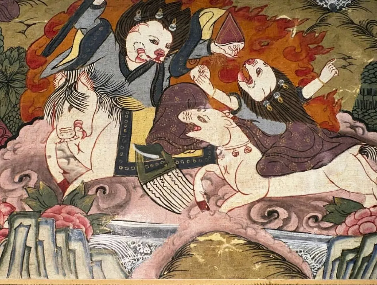 Mandala tibetano Thangka, XIX secolo 3