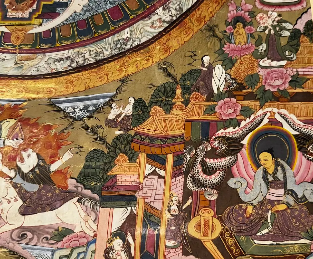 Mandala tibetano Thangka, XIX secolo 7
